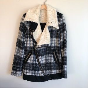 Free People Shaggy Moto Coat